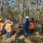 Kebakaran hutan dan lahan (karhutla) terjadi di Kabupaten Sragen dan Klaten, Provinsi Jawa Tengah. (Dok. BNPB) 
