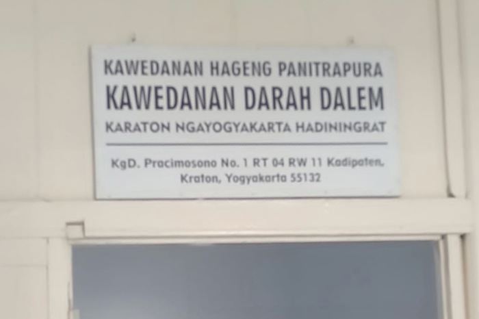 Kawedanan Hageng Darah Dalem Kraton Ngayogyakarta Hadiningrat adalah Kantor yang mengurus silsilah keturunan raja-raja Yogyakarta. (Dok. Ariyo)  