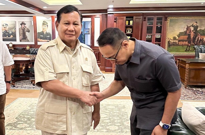 Ketua Umum Partai Gerindra Prabowo Subianto bersama Irfan Wahid. (Instagram.com/@ipangwahid) 