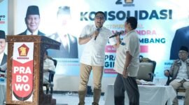 Ketua DPD Gerindra Jawa Tengah Sudaryono saat konsolidasi dengan ribuan kader Partai Gerindra di Kabupaten Rembang,. (Dok. DPD Partai Gerindra Jateng)