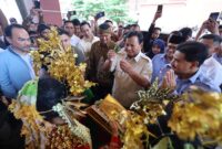 Calon Presiden nomor urut 2, Prabowo Subianto, Menghadiri Deklarasi Pujakesuma Jambi ini digelar di Abadi Convention Center (ACC), Jambi.. (Dok. Tim Media Prabowo-Gibran)