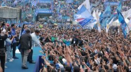 Kampanye nasional Partai Demokrat bertajuk 'Demokrat Menang, Prabowo Presiden' di Stadion Gajayana, Kota Malang. (Dok. TKN Prabowo Gibran)