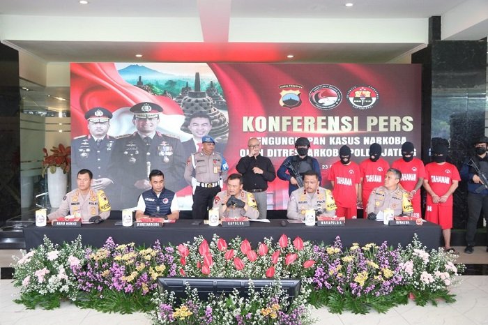 Ditresnarkoba Polda Jawa Tengah berhasil mengungkap kasus besar peredaran Narkoba. (Dok Humas.polri.go.id)