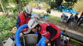 Tim gabungan penanganan darurat banjir Demak masih terus melakukan giat pemompaan. (Dok. BNPB)