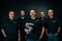 Mecademic Management (L to R): Philippe Beaulieu, CEO; Eric Boutet, VP R&D; Jonathan Coulombe, CTO; Philippe Jacome, COO; David Mass&eacute;, CFO.